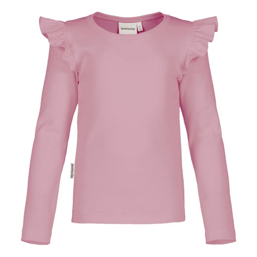 Metsola Rib Frilla Shirt Rosy LS